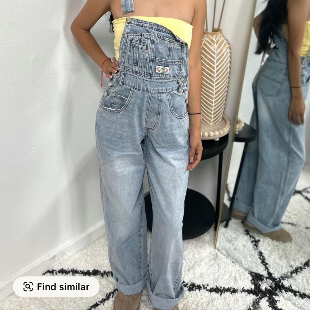 Stylish Light Blue Denim Overalls
